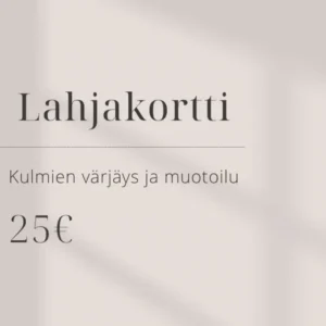 Kulmien värjäys ja muotoilu